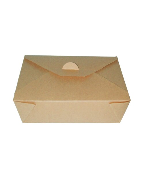 Envase de cartón kraft, caja rectangular 21.7 x 5 cm, 1450 ml - 25 unidades Envase de cartón kraft, caja rectangular 21.7 x 5 cm, 1450 ml - 25 unidades