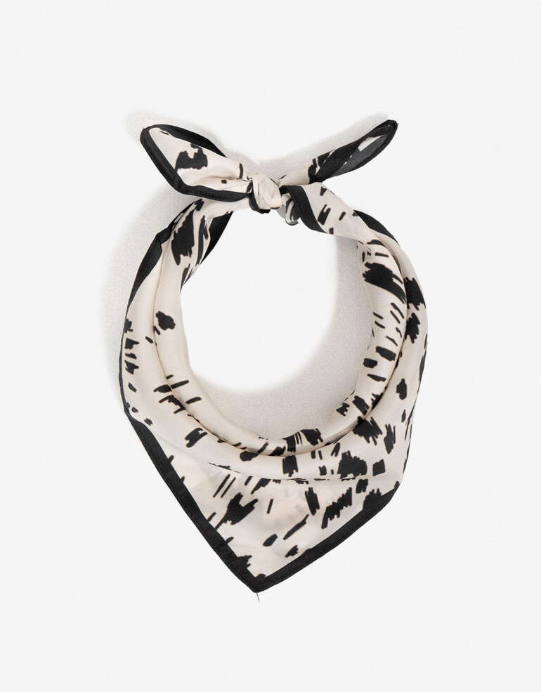 Pañuelos Raso Exclusive Edition Pañuelo De Seda Animal Print - Combinacion Bicolor