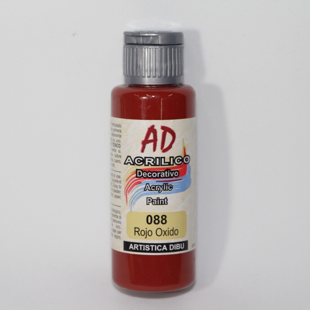 PINTURA ACRILICA ARTISTICA DIBU 60 ML. DIFERENTES COLORES COLOR ROJO OXIDO 088