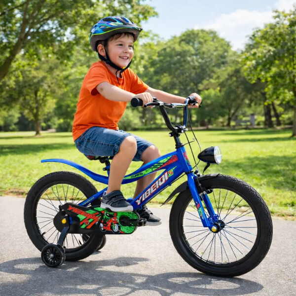 Bicicleta Fly Rodado 20 Rueditas Timbre Y Luz Azul