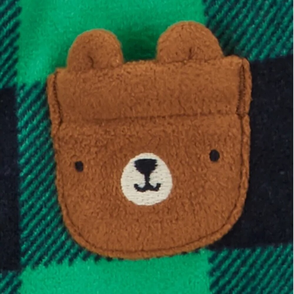 Enterito Carters Micropolar cuadrille oso Verde RN Enterito Carters Micropolar cuadrille oso Verde RN