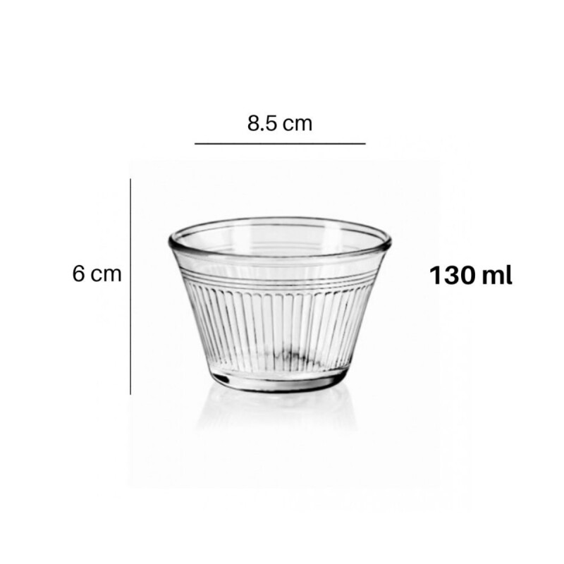 Flanera estriada 130ml TRANSPARENTE