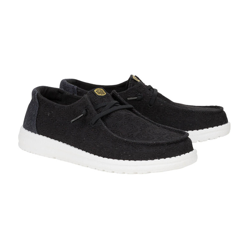 Wendy Eyelet Lace - Mujer Black