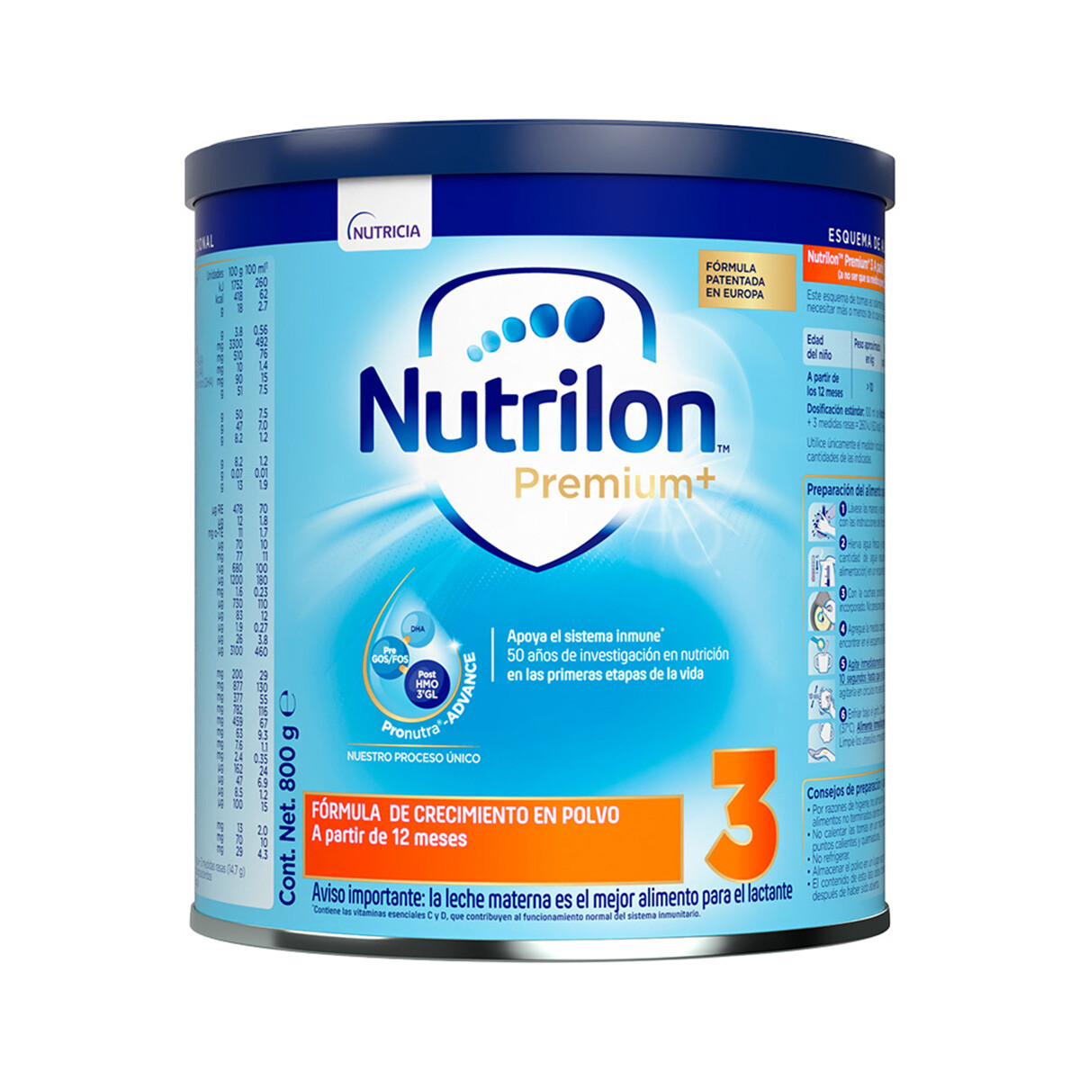 NUTRILON PREMIUM +3 NF FR. X 800 GR. 