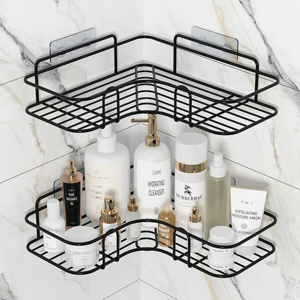 Organizador de Baño Esquinero Adhesivo Repisa de Ducha Set x2 IMBACK Color Negro Organizador de Baño Esquinero Adhesivo Repisa de Ducha Set x2 IMBACK Color Negro