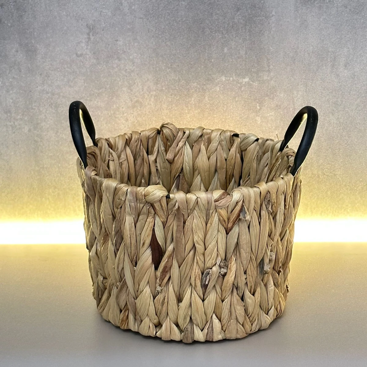 Canasta De Fibras Naturales Circular Alto 16cm x Ø 23cm 