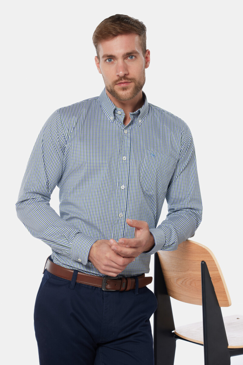 CAMISA SPORT A CUADROS - Verde 