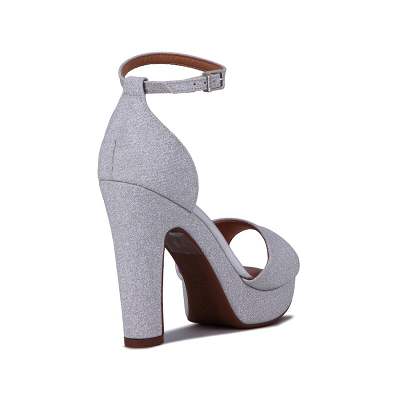 Vizzano Sandalia Tira Ancha Taco Alto C/pulsera Plata