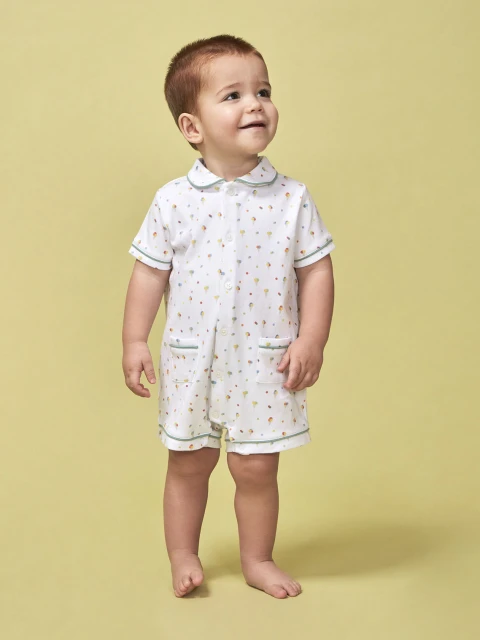 Pijama Estampado Helados Blanco