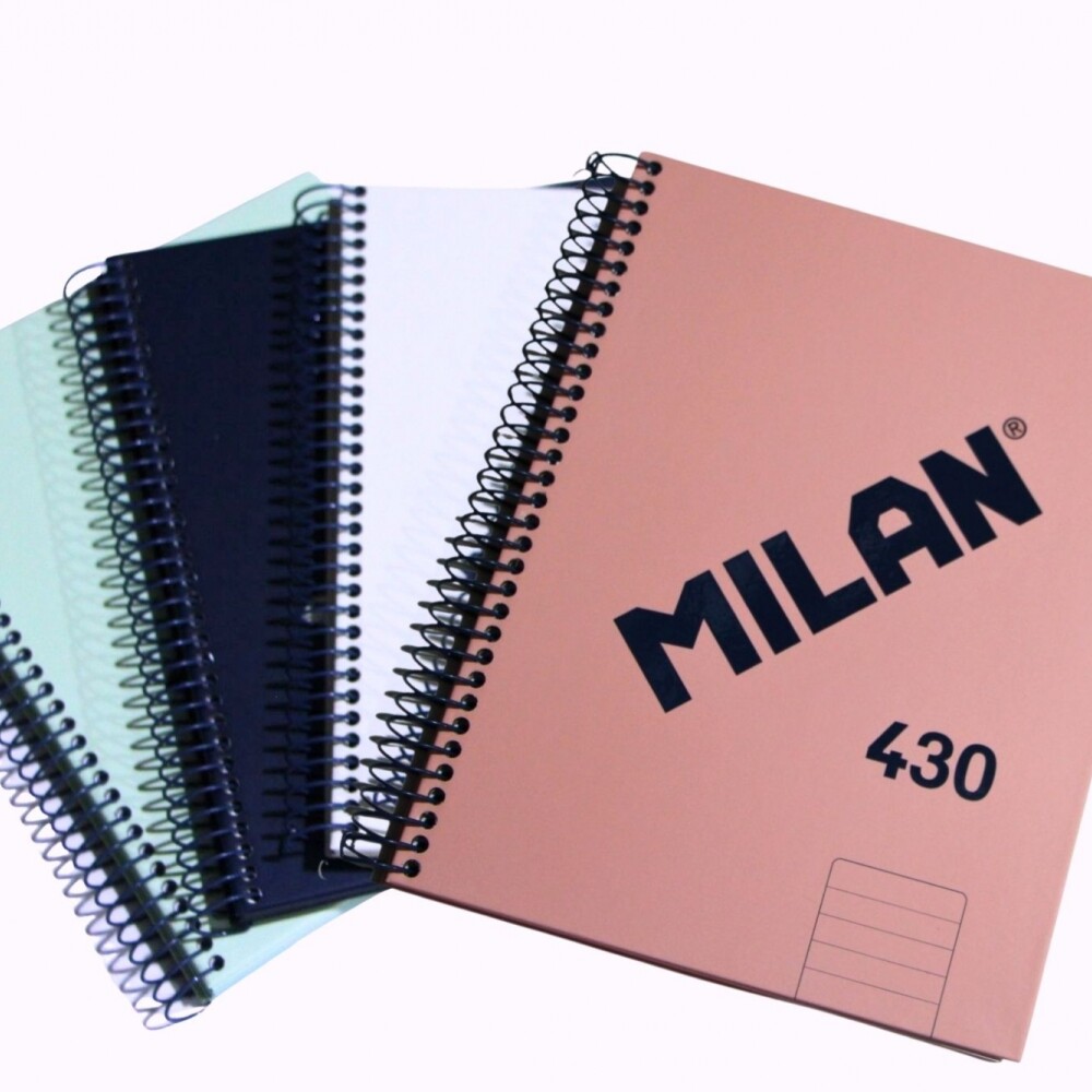 CUADERNO MILAN CON ESPIRAL TAMAÑO A5 RAYADO DE 80 HOJAS COLOR AZUL CUADERNO MILAN CON ESPIRAL TAMAÑO A5 RAYADO DE 80 HOJAS COLOR AZUL