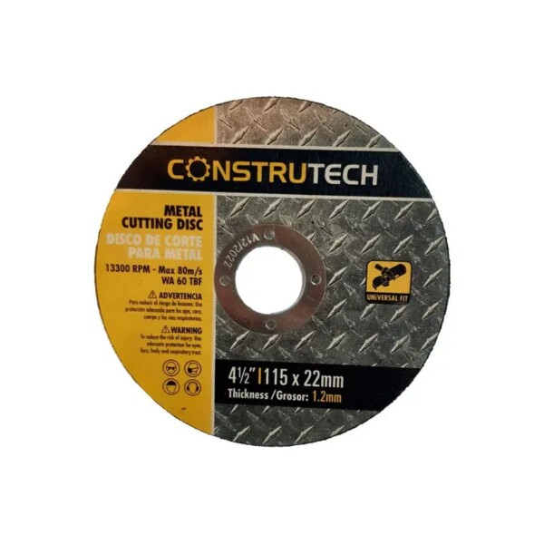 DISCOS DESBASTE METAL 115MM CONSTRUTECH Discos Desbaste Metal 115mm Construtech