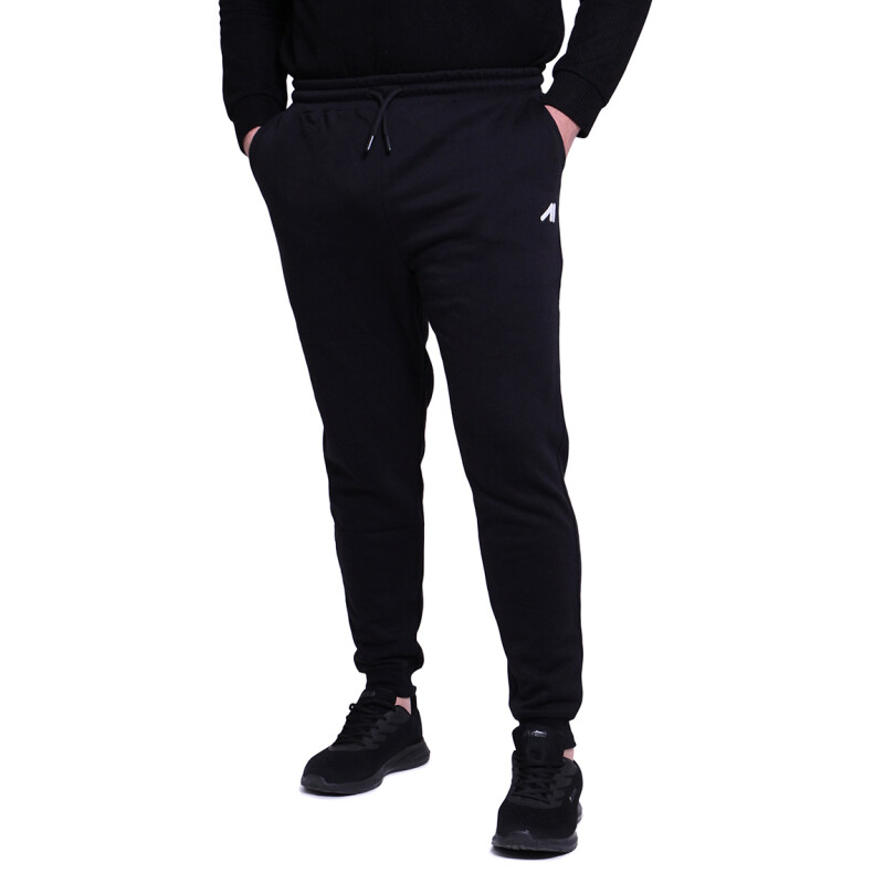 Pantalón Deportivo Hombre Austral con puño y felpa Negro