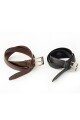 Cinto clasico de 30 mm en cuero y costura Marron
