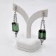 H.Stern Maravillosas Caravanas En Oro 18K Blanco Con Turmalinas Verdes Y Brillantes. H.Stern Maravillosas Caravanas En Oro 18K Blanco Con Turmalinas Verdes Y Brillantes.