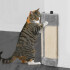 Rascador Gato Sillon Amurar Pared Tornillos Pom Pom Grande Variante Color Gris
