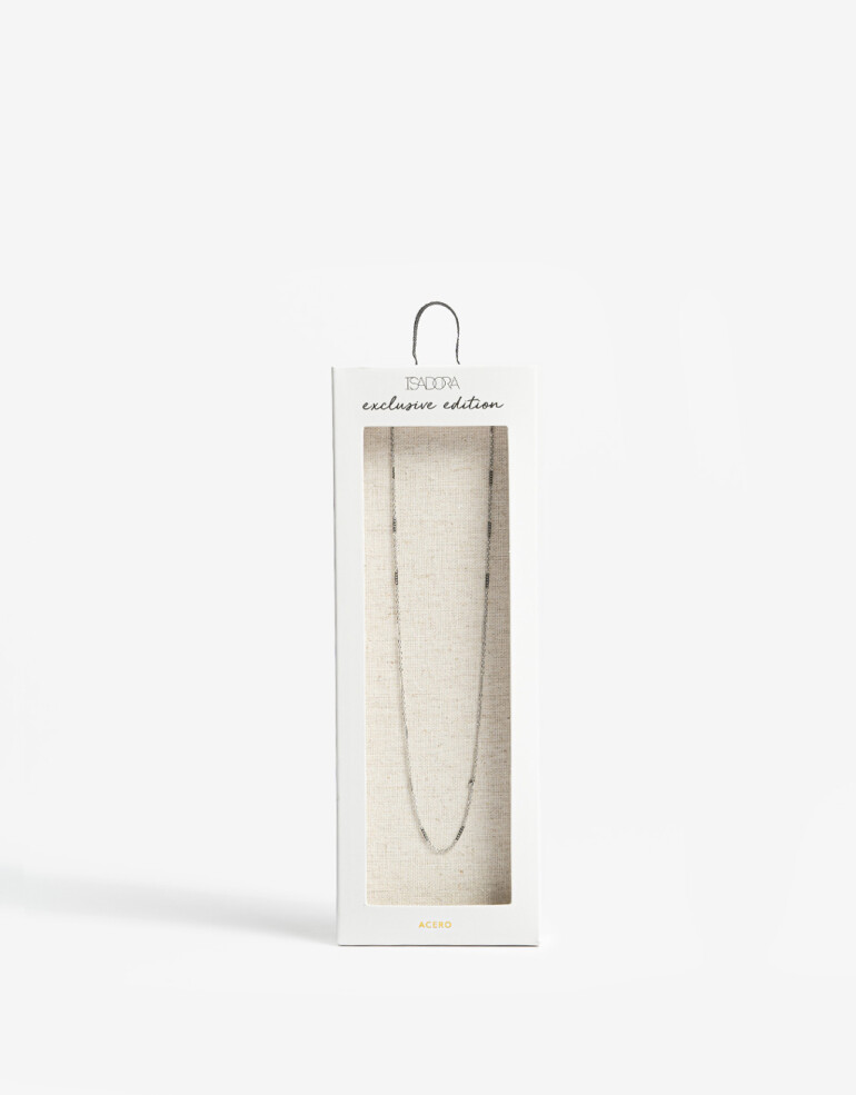 Collares Cortos Metal Collar De Cadena Acero - Plateado