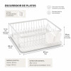 Escurridor Acero Inoxidable Bandeja/ Cubiertera - Blanco Escurridor Acero Inoxidable Bandeja/ Cubiertera - Blanco