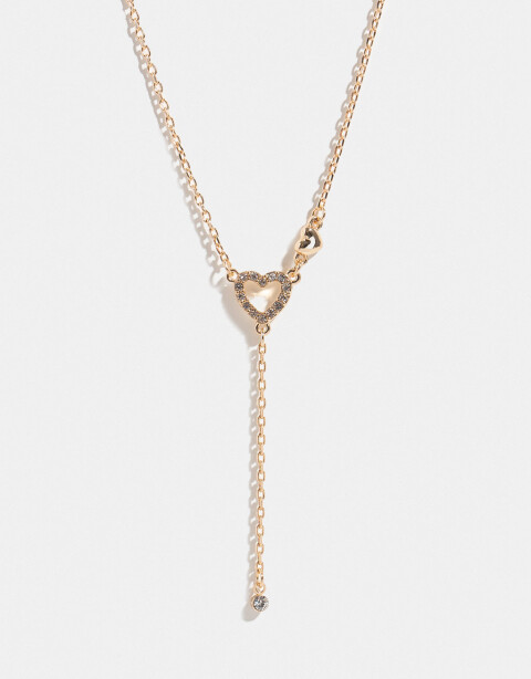 Cadena Corta con Dije Strass Cadena Con Dije De Corazón - Dorado