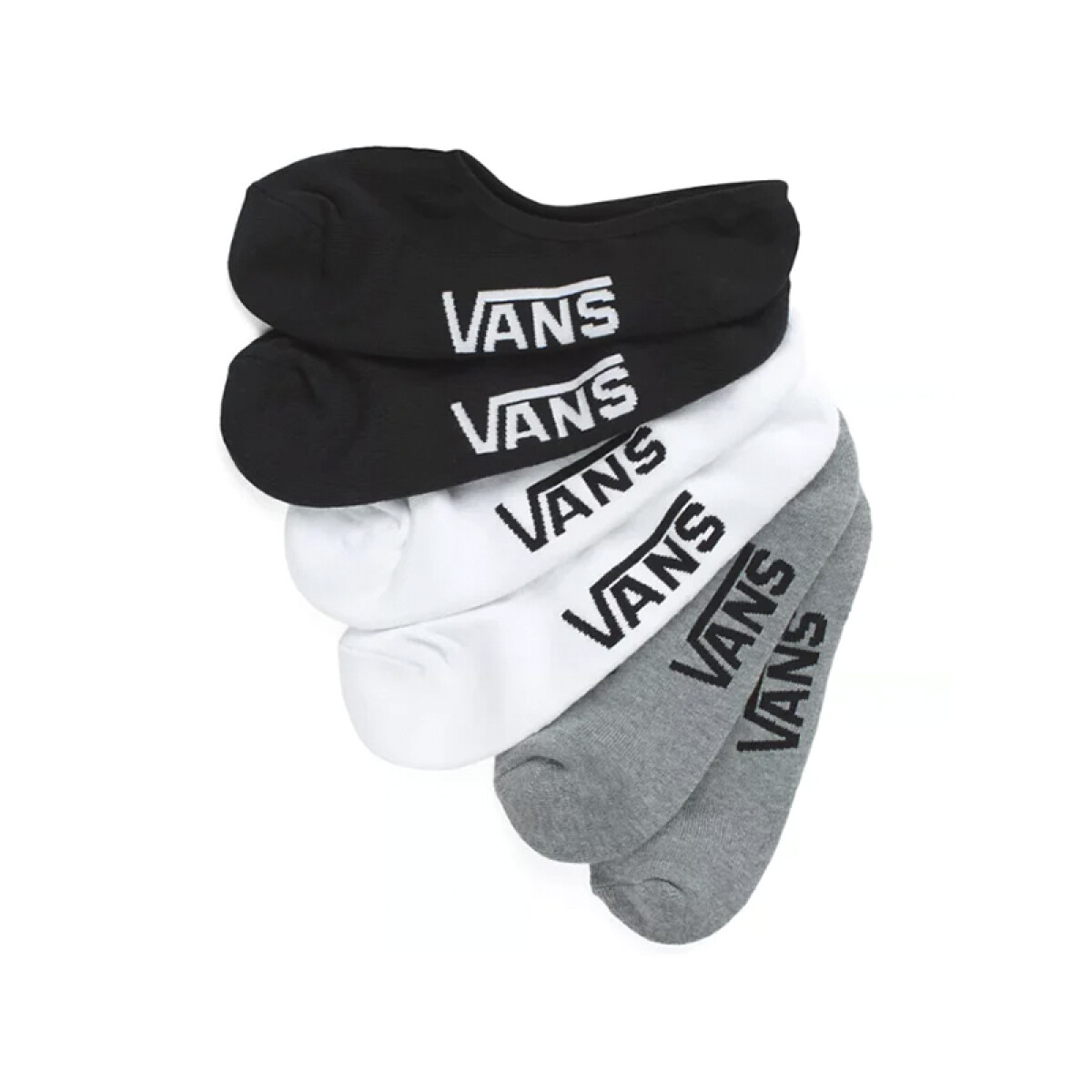 Medias Vans Classic Super No Rox Pack x 3 - Gris/blanco/negro 