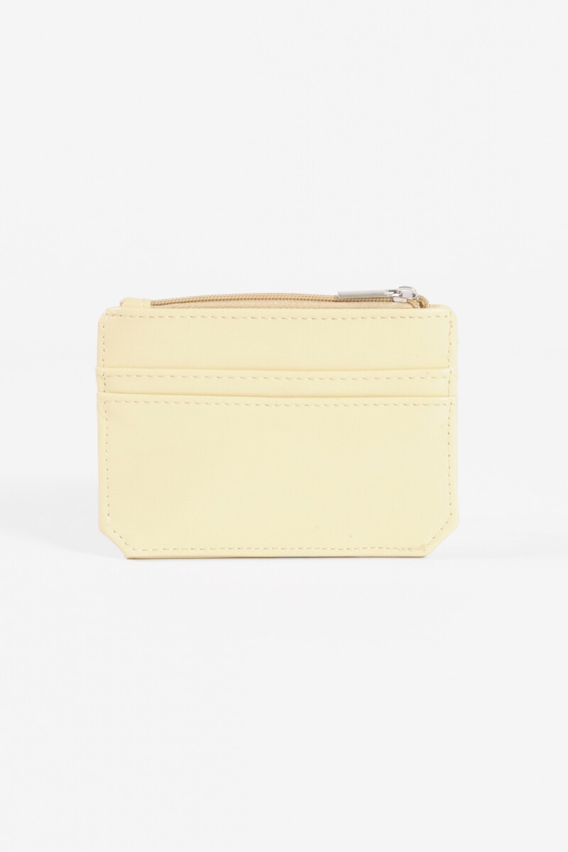 Tarjetero flap monedero amarillo