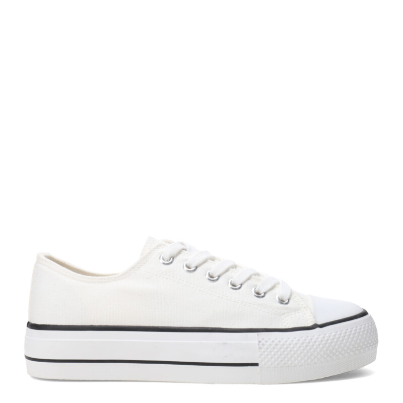 Championes de Mujer Miss Carol Lorcast Con Plataforma Blanco