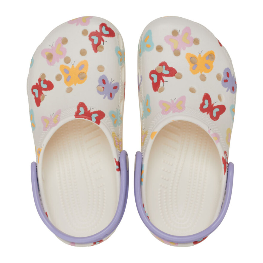 Classic Butterfly Graphic Clog K - Niños mas de 5 años Chalk