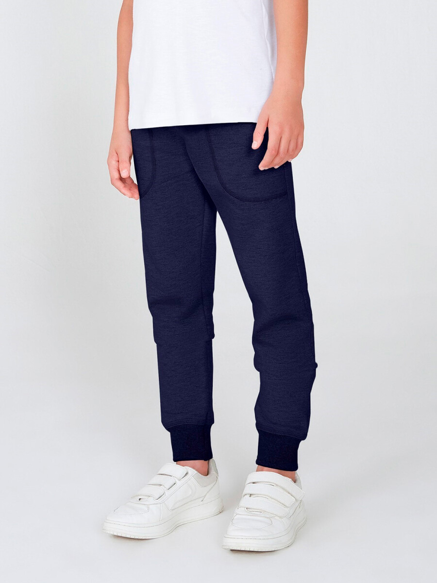 PANTALÓN BABUCHA DE NIÑO CON FELPA - AZUL 