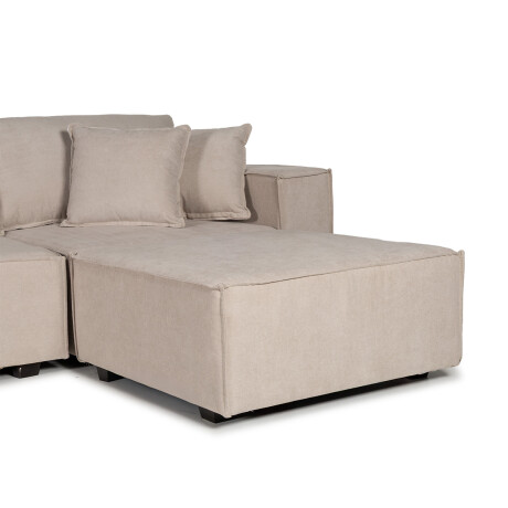 Sofá Modular Maia (5 módulos) - Tela Microfibra 12073 (Greige)