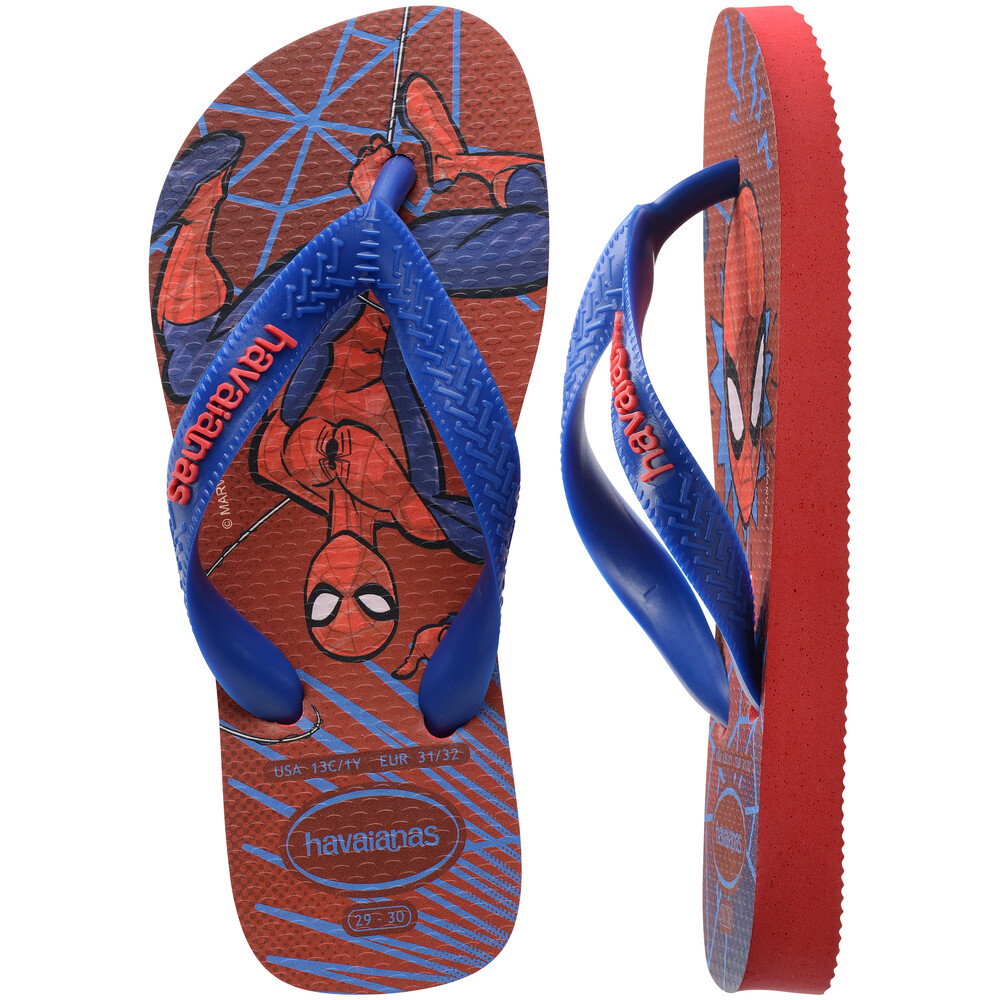 Sandalias Havaianas Kids Top Marvel Ii Niños Rojo Rubi