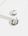 Aros Argollas Metal Aros Argollas Chunky - Plateado Rodio