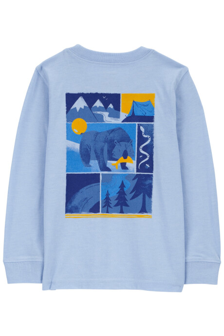Remera de algodón, manga larga, estampa naturaleza Remera de algodón, manga larga, estampa naturaleza