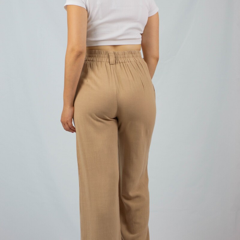 Pantalon Lino Slowly Beige