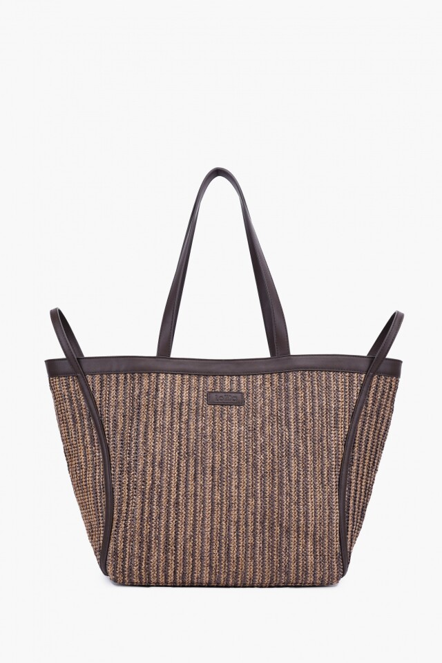 Bolso rafia chocolate