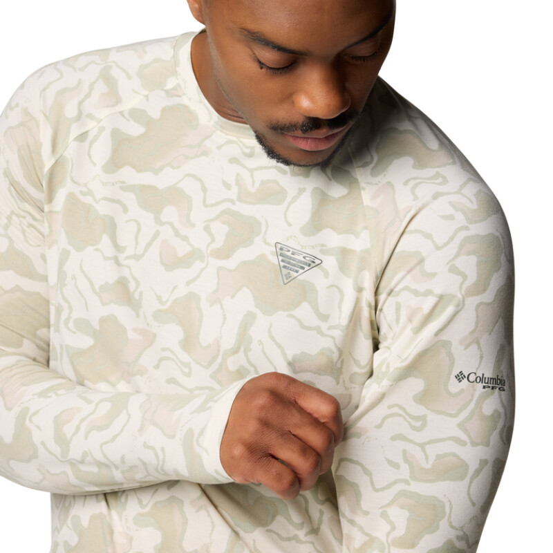 Remera PFG Uncharted Long Sleeve Hombre GREY COOL
