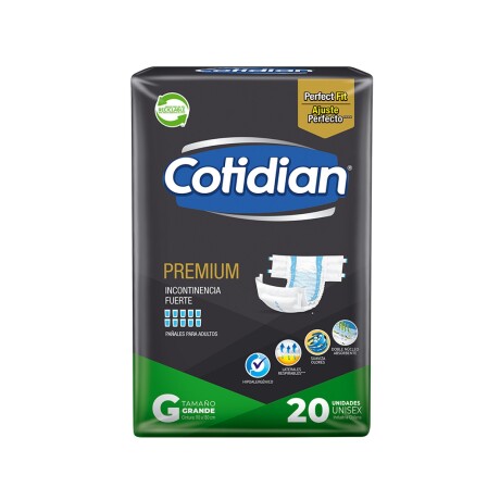 PAÑALES PARA ADULTOS COTIDIAN PREMIUN TALLE G X 20 001