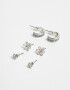 Aros Sets Piedra Aros Sets De Metal - Plateado Antique Silver