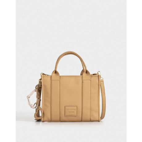 Cartera City Cuerina Marron Camel