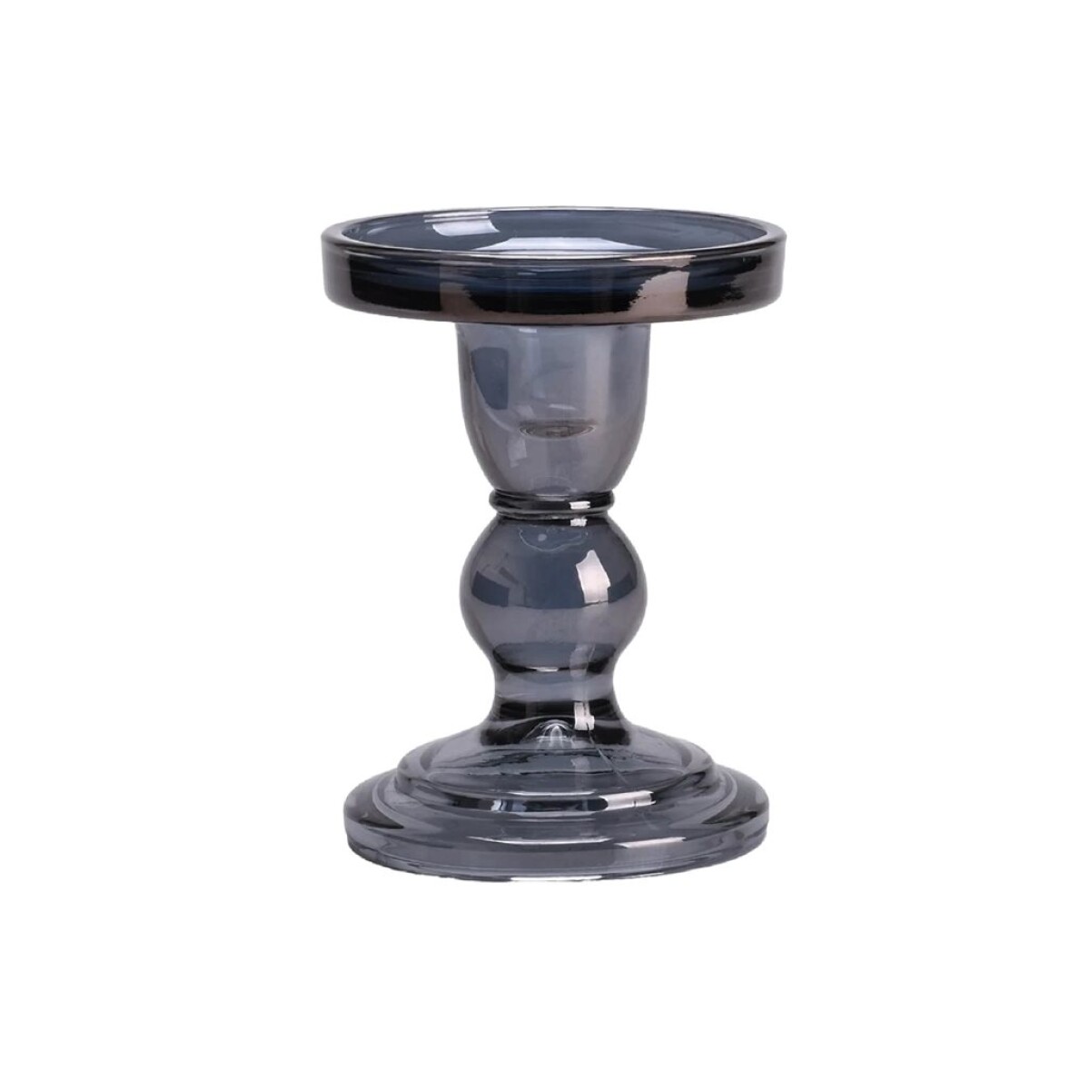 CANDELABRO VIDRIO D8.5/H11.5CM COLOR HUMO 