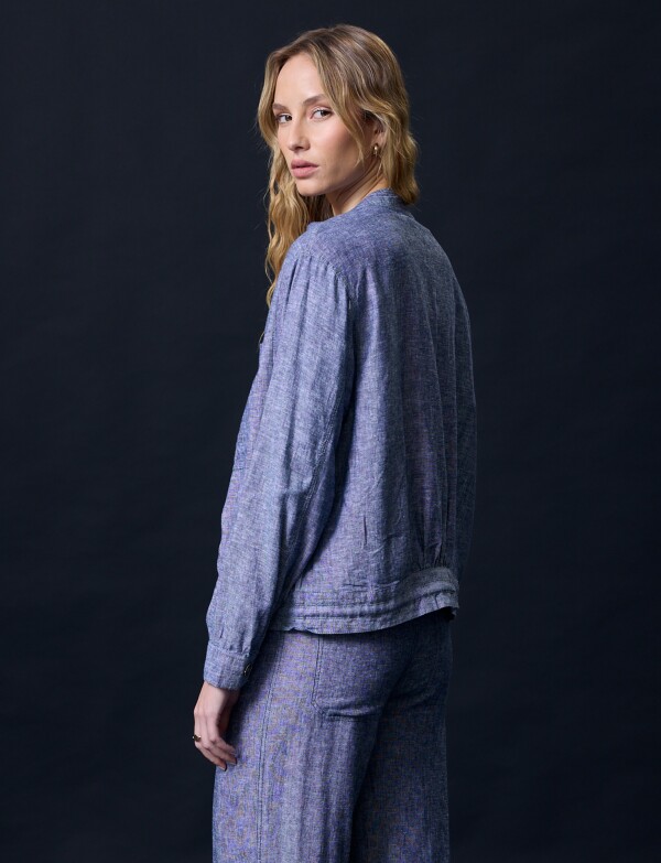 Chaqueta Lino AZUL