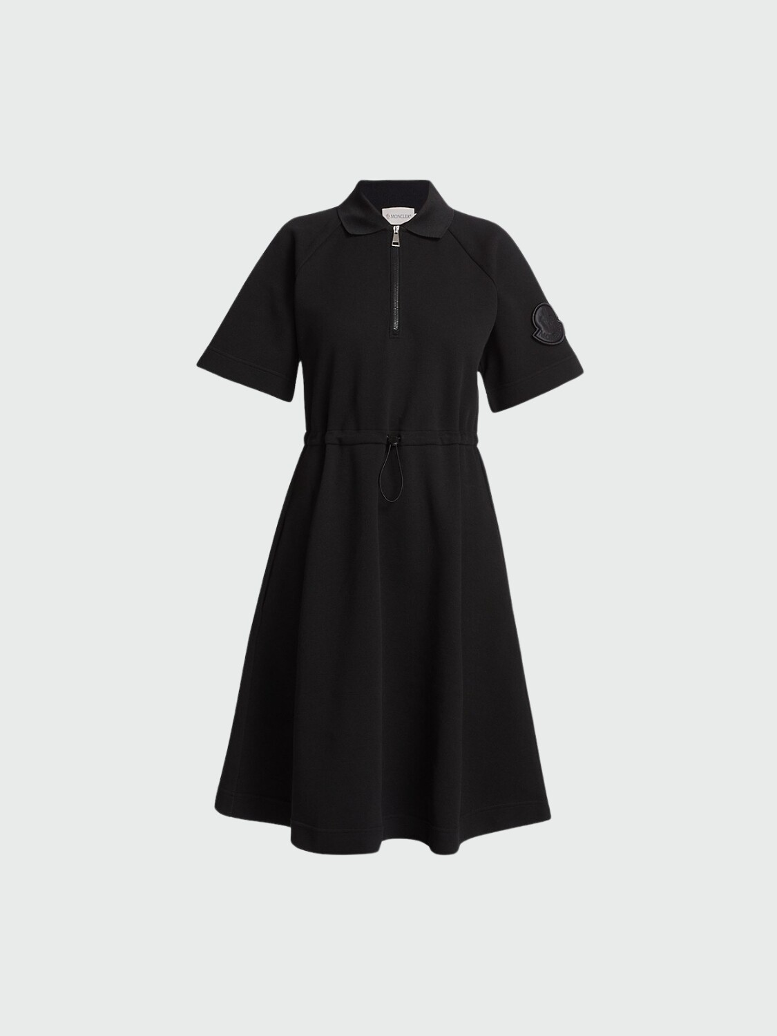 Vestido de algodón con cierre Negro