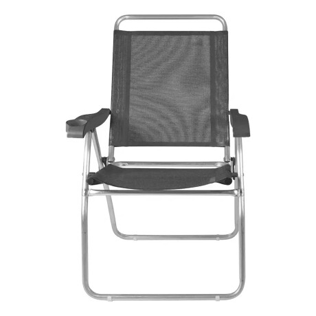 Set Silla Playa Pleg 4Pos + Mesa Bandeja Lateral Divisiones Negro