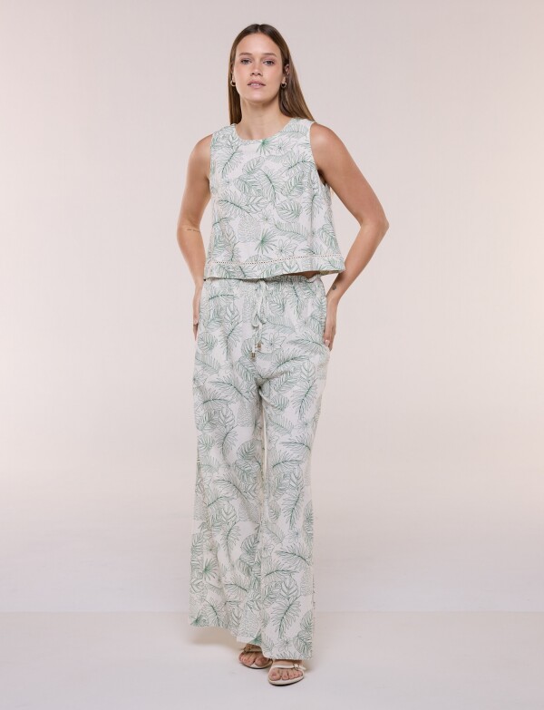 Palazzo De Lino Estampado MULTI/VERDE