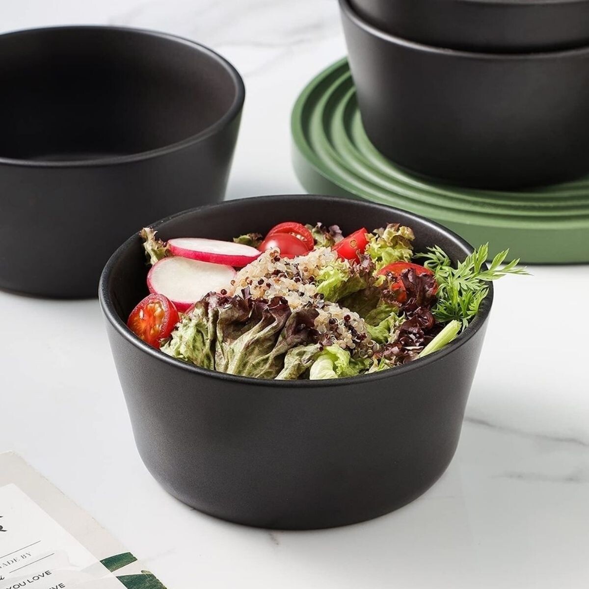 Bowl recto Stoneware 700 ml - NEGRO 