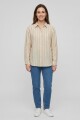 Camisa m/l rayada BEIGE