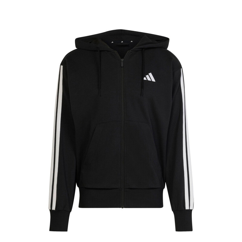 Campera de Hombre Adidas Essentials 3 Negro - Blanco