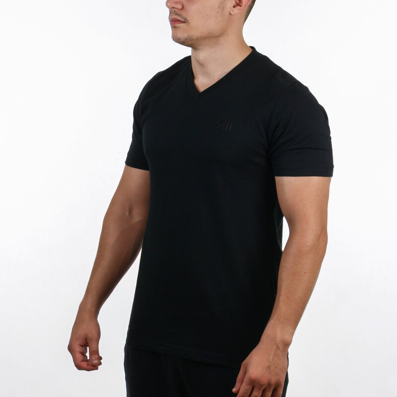 Austral Men's V Neck T-shirt - Black Negro-negro