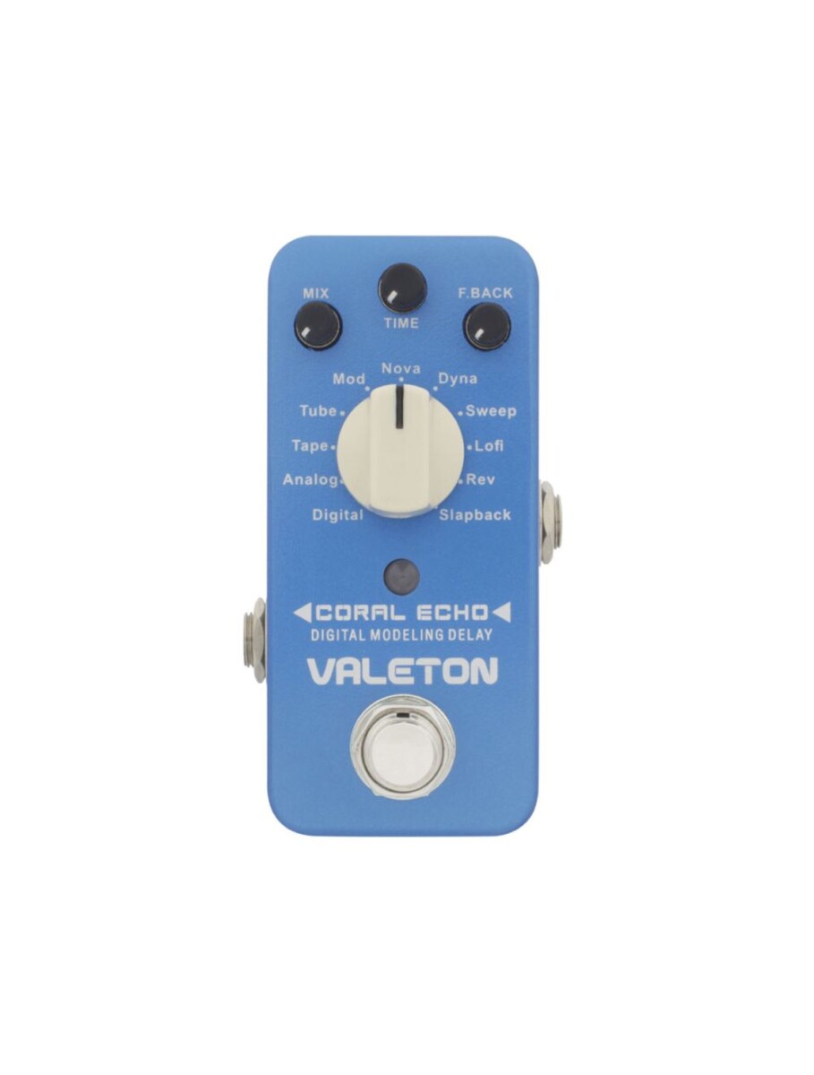 PEDAL DE EFECTO VALETON Coral Echo 11 Types Digital Delay 