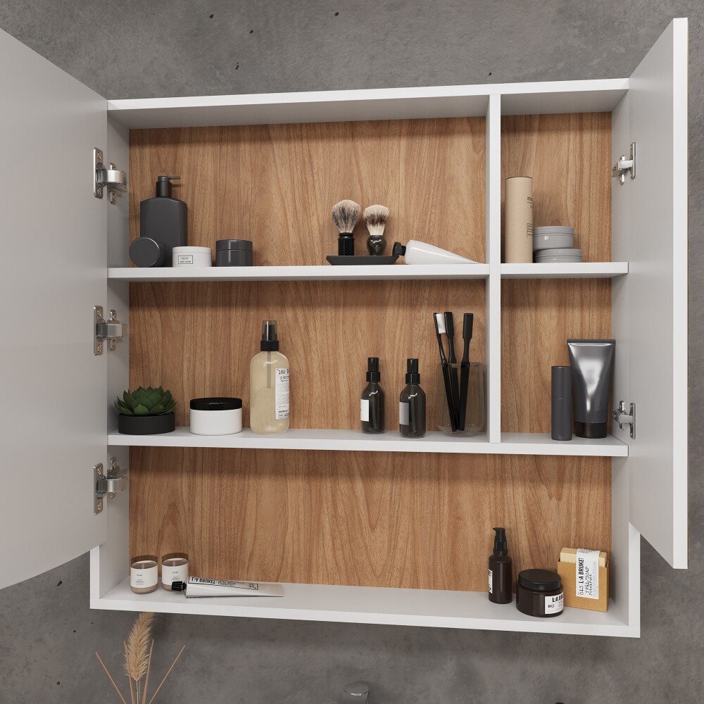 CONJUNTO DE BAÑO MODELO LILLE 80 CM COLOR BCO/TAU CON PATAS / MUEBLE + BACHA + ESPEJO Conjunto De Baño Modelo Lille 80 Cm Color Bco/tau Con Patas / Mueble + Bacha + Espejo