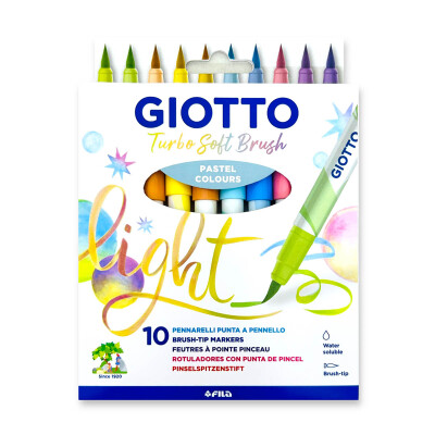 Marcador Soft Brush Pastel 10 colores Giotto Marcador Soft Brush Pastel 10 colores Giotto