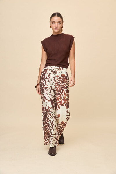 PANTALÓN SALOME PRINTED Marron